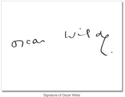 Signature of Oscar Wilde